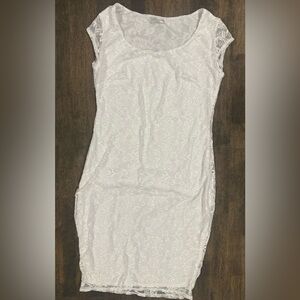 City Goddess London Lace Midi Dress White